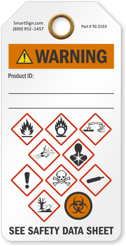 Warning Ghs Hazard Symbols Tag - Hazards Of Acids And Alkalis (800x800), Png Download