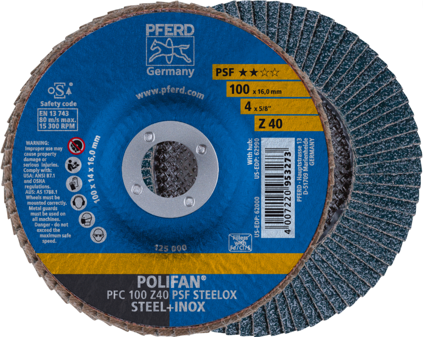 Polifan Flap Discsuniversal Line Psfz Psf Steeloxconical - Zirconium Dioxide (1084x657), Png Download