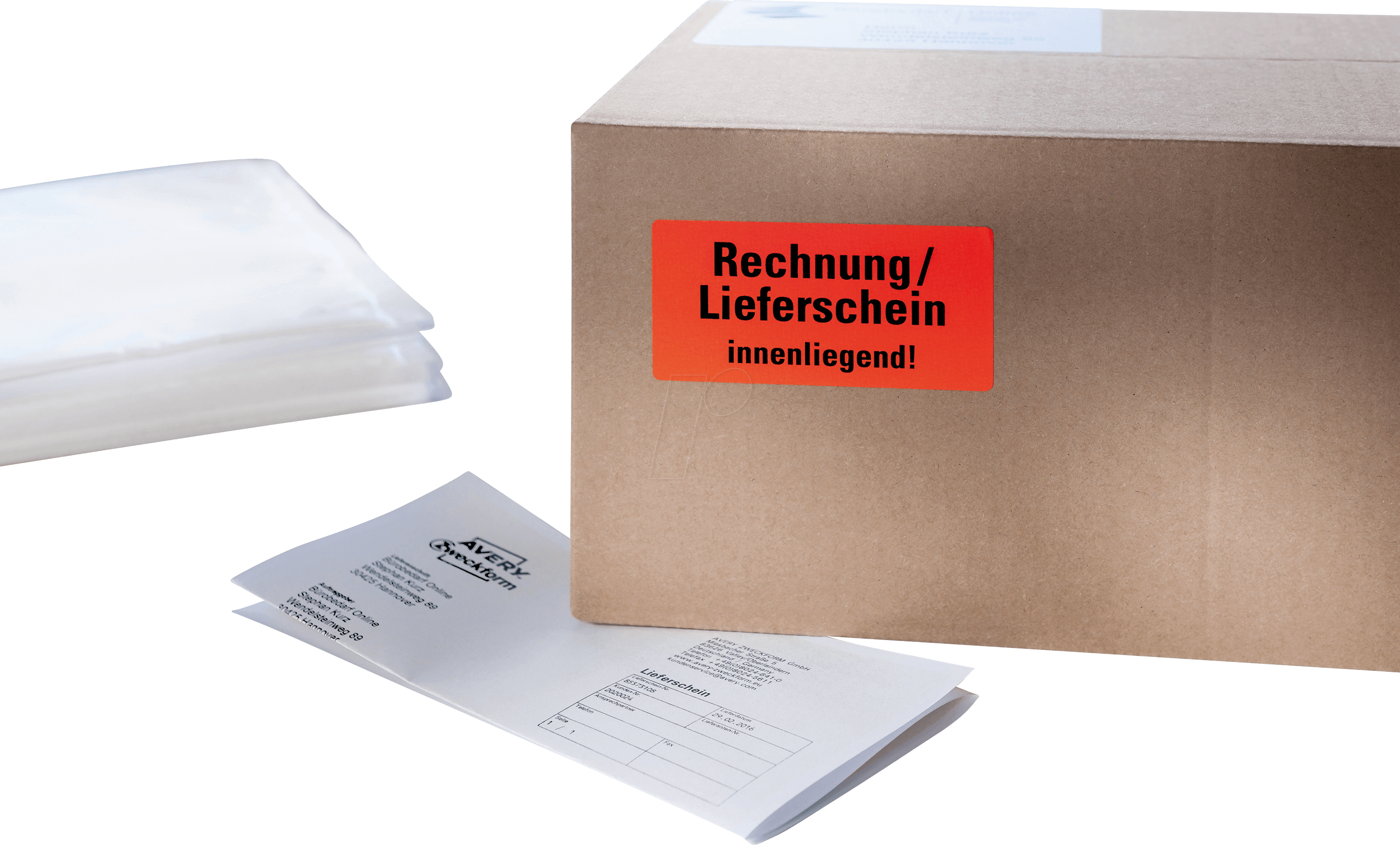 Warning Label 7212, 100x50mm, Neon Red Avery Zweckform - Box (2999x1810), Png Download