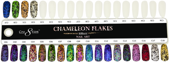 Nail Art Chameleon Flakes - Cre8tion Gel Polish Mermaid (600x600), Png Download
