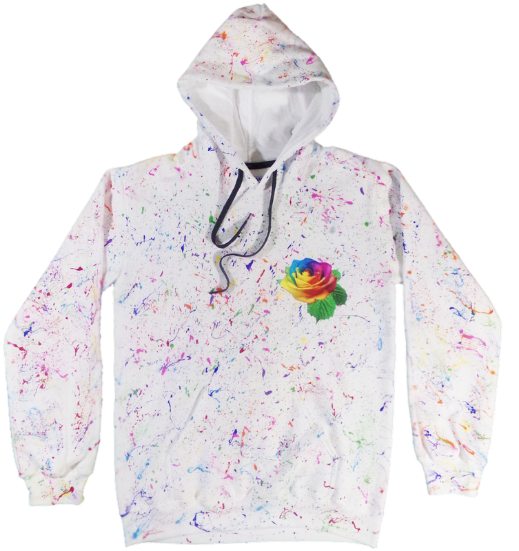 Image Of Rainbow Rose Hoodie - Hoodie (768x1024), Png Download