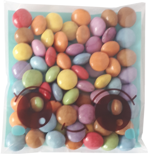 Crazy Eyes Blauw Smarties - Candy (656x696), Png Download
