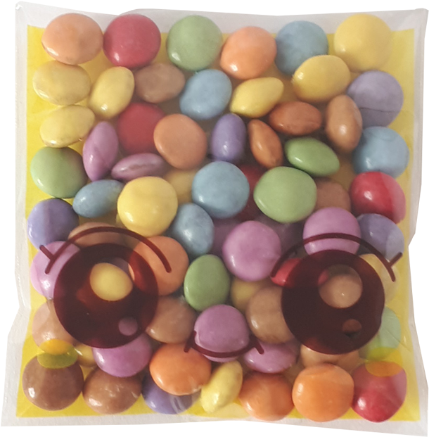 Crazy Eyes Geel Smarties - Candy (656x696), Png Download
