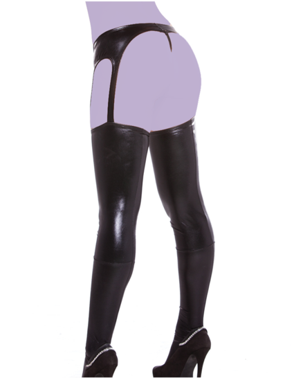 Png Download Wet Look Zipper Garter Tights Three Passions - Garter (600x600), Png Download