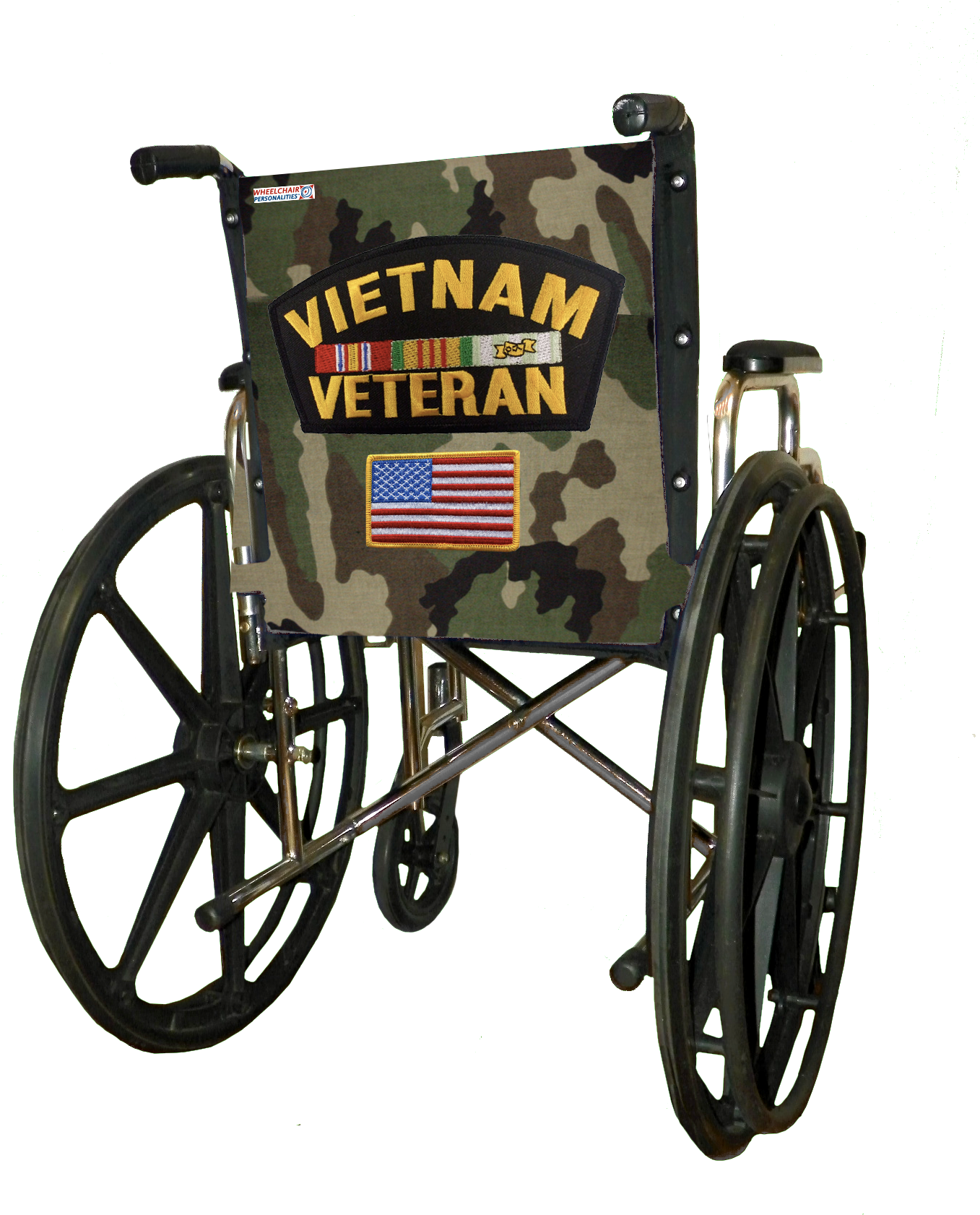 Vietnam Veteran Wheelchair Cover - Vietnam Vet In Wheelchair (1417x1703), Png Download