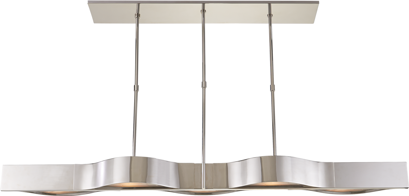 Avant Large Linear Pendant In Antique-burnished Brass - Visual Comfort Kw 5523pn-fg Kelly Wearstler Modern (1440x1440), Png Download