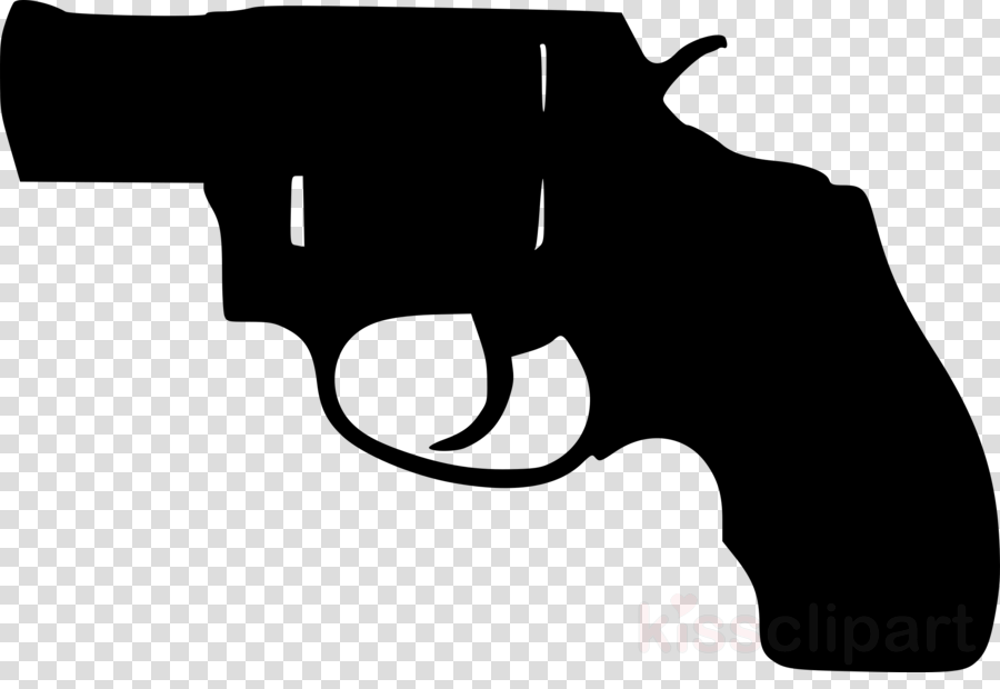 Gun Silhouette Png Clipart Pistol Firearm Clip Art - Vector Graphics (900x620), Png Download