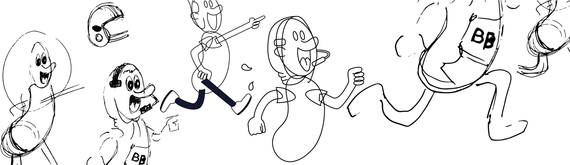 Celebrate Team Belichick's Six Athletes Training For - Line Art (2048x569), Png Download