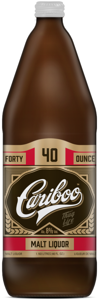 Cariboo Malt Liquor - Cariboo 40 Oz (333x999), Png Download