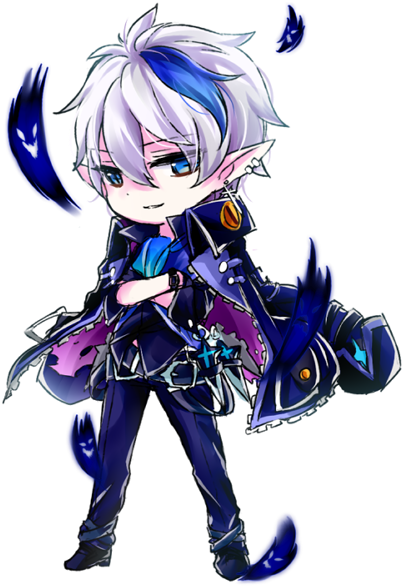 멜치 - Luciel Elsword Chibi (500x661), Png Download