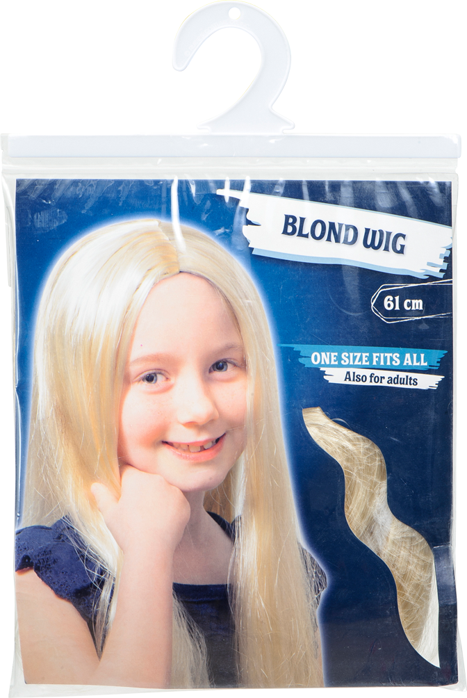 Blond Wig & - Blond Peruk (672x1004), Png Download