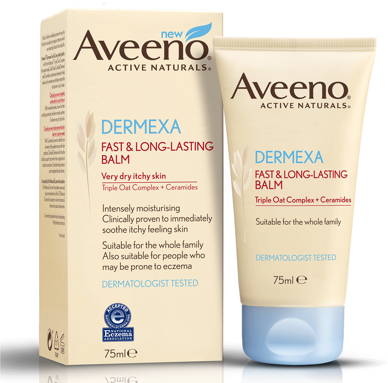 Aveeno Dermexa Fast And Long Lasting Balm 75ml Aveeno Dermexa Fast And Long Lasting Balm Full Size Png Download Seekpng