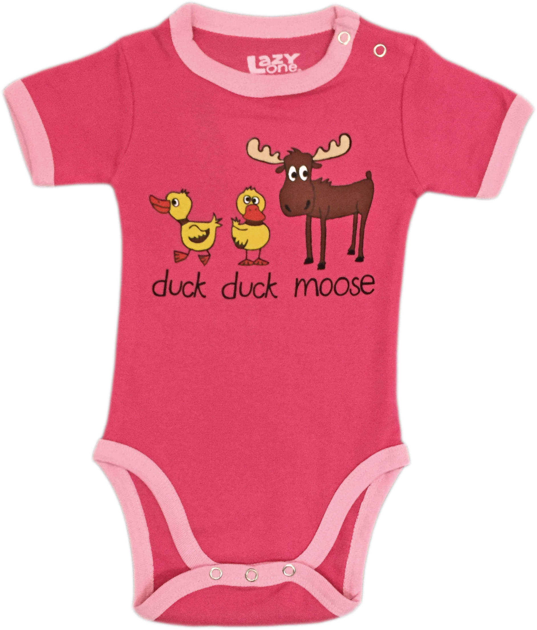 Duck Duck Moose Alaska Pink Onesie - Infant (1883x2210), Png Download