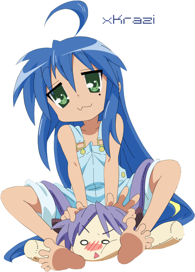 Konata Xd Anime/manga Fan And On The Comp All The Time - Lucky Star Konata (744x1023), Png Download
