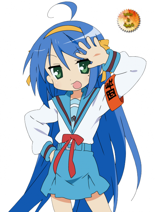 Konata Izumi - Lucky Star Konata Haruhi (500x685), Png Download