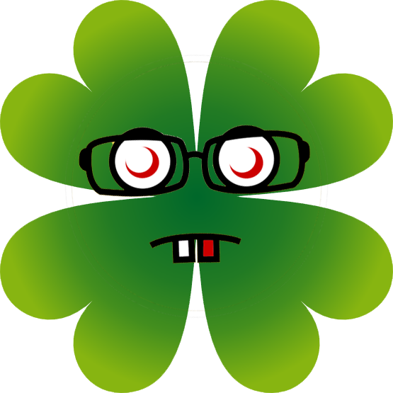 St Paddy Geek - 4 Leaf Clover Transparent Background Clipart (555x555), Png Download