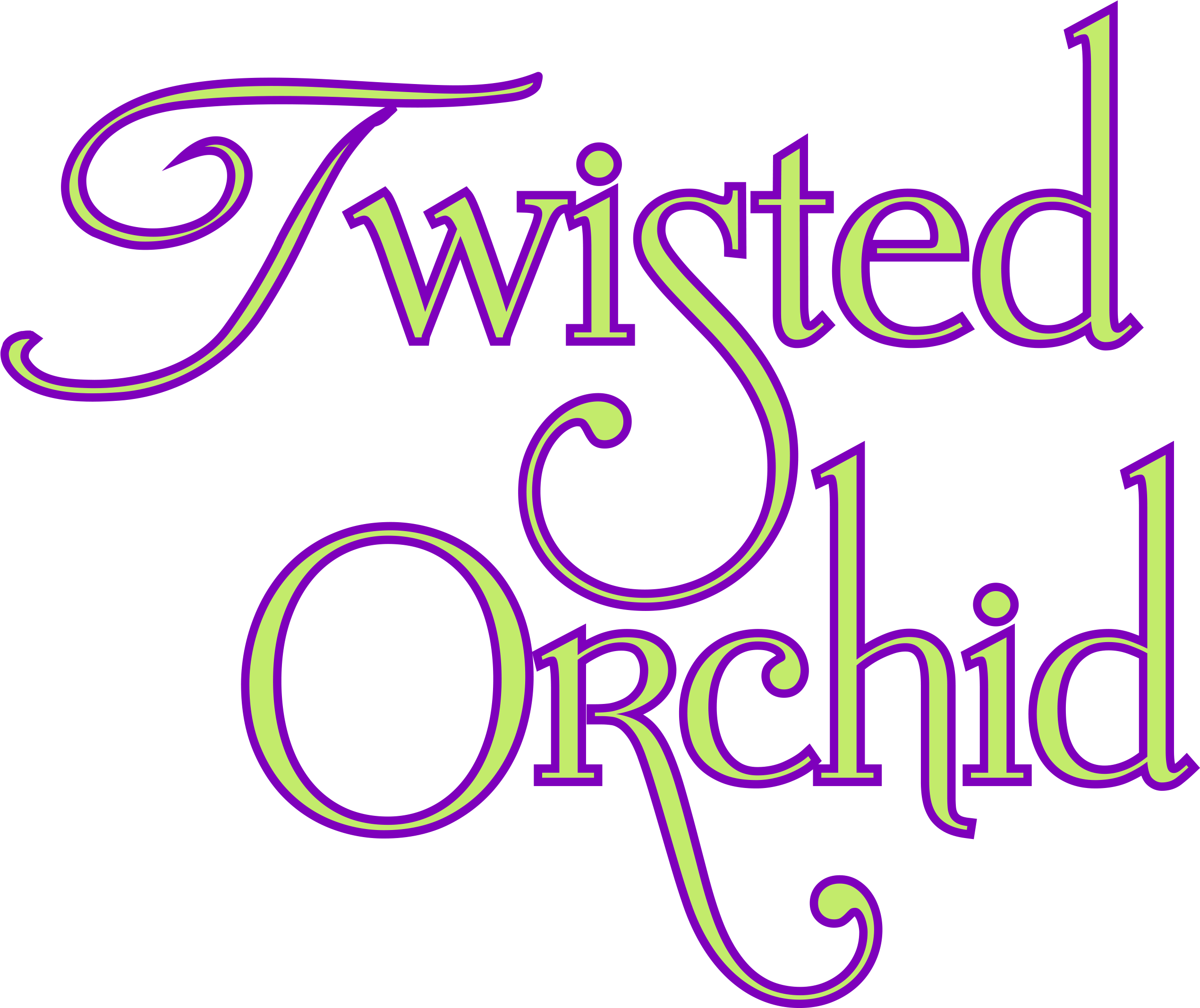 The Twisted Orchid - Calligraphy (3000x3000), Png Download
