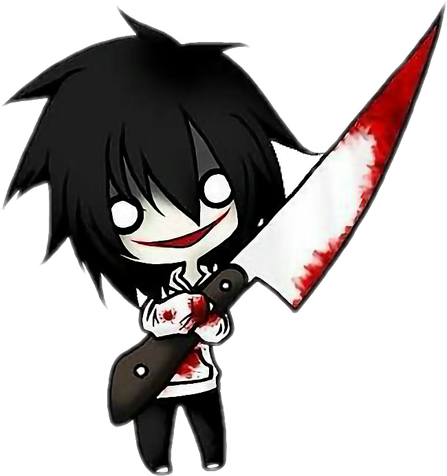 Jeff The Killer Anime Chibi (650x692), Png Download