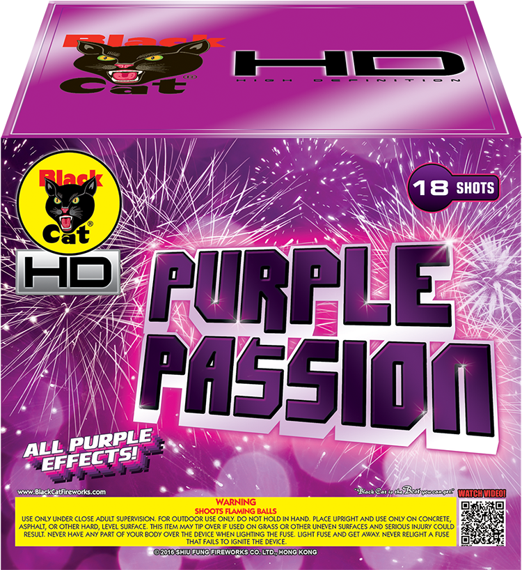 Bc6364 Purple-passion - Black Cat Fireworks Hd (900x900), Png Download