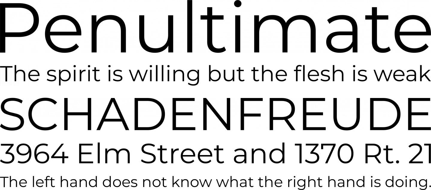 Montserrat Font Phrases - Montserrat Font (1440x636), Png Download