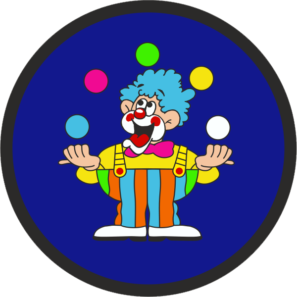 Circus Clown Badge - Clown (600x600), Png Download