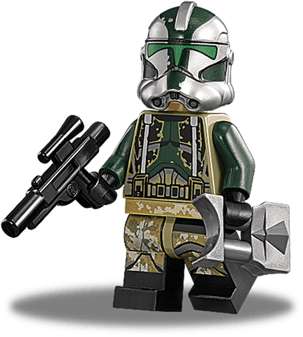 Clone Commander Gree™ - Lego Star Wars Clones (504x672), Png Download