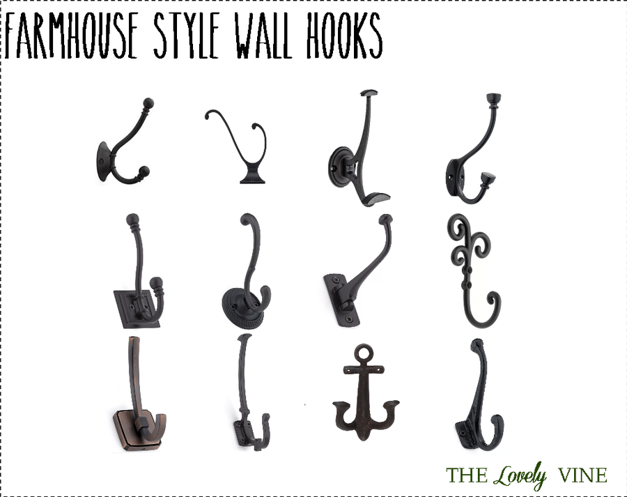 Check Out These Farmhouse Style Wall Hooks That Will - Ambhomedecor 76277 Anchor Shaped Metal Wall Hooks Set (900x713), Png Download