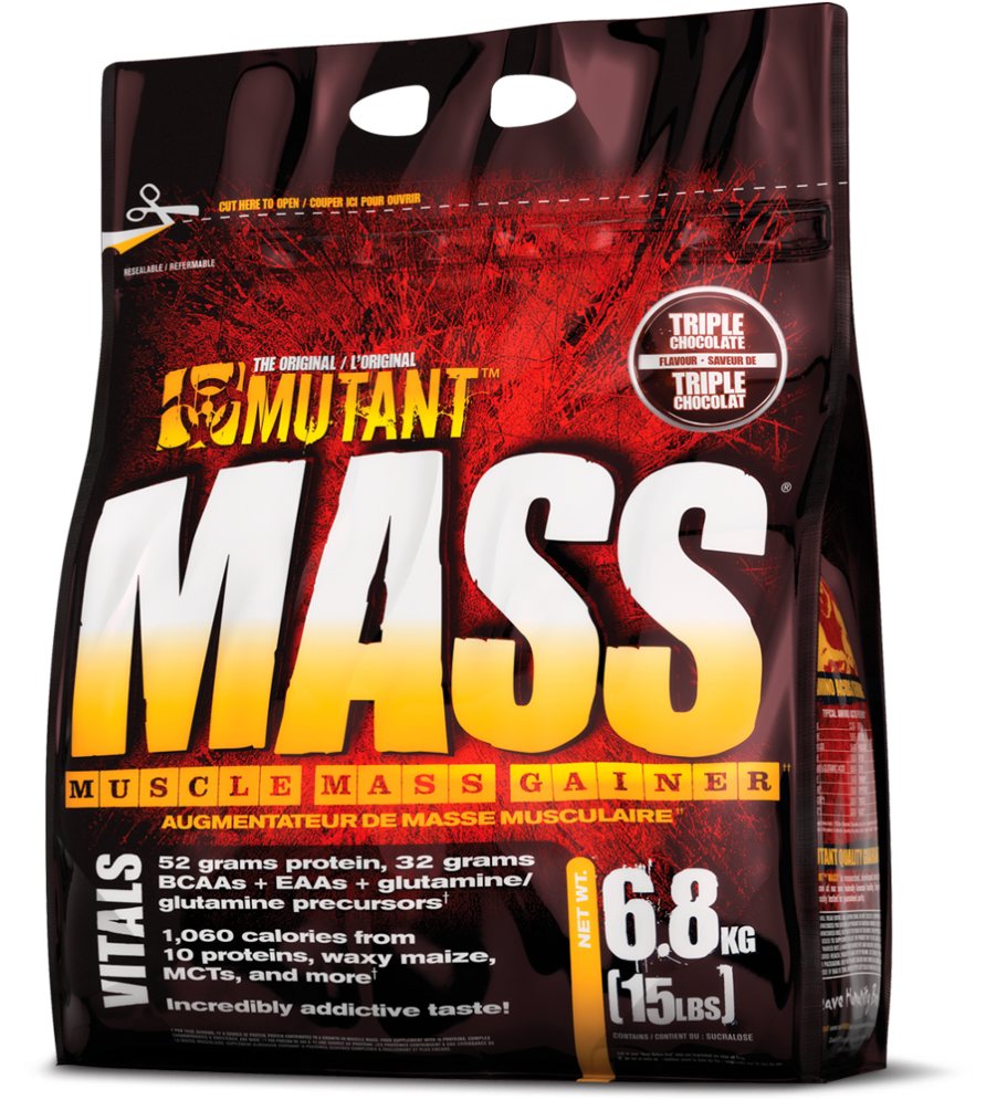 Mutant Mass Muscle Mass Gainer Protein - Mutant Mass 15 Lb (1000x1000), Png Download