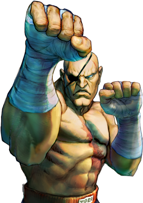Sagat - Street Fighter Origin Sagat (640x677), Png Download