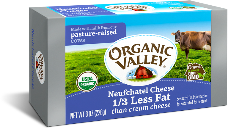 Browse Our Product Line - Organic Valley Cream Cheese (819x545), Png Download