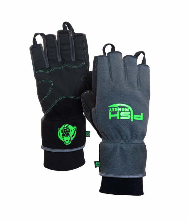 Fm27 Chilly Willie Polar Fleece Half Finger - Fish Monkey Chilly Willie Gloves - Black Xl (600x707), Png Download