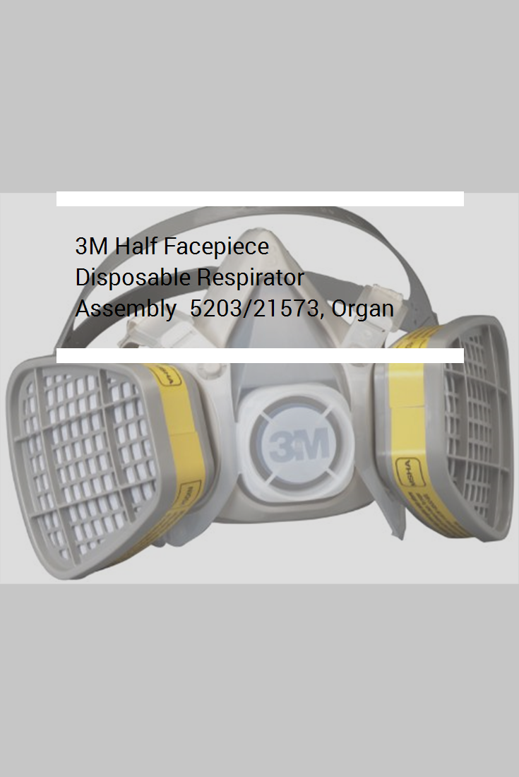3m Half Facepiece Disposable Respirator Assembly 5203/21573, - Organic Vapor Respirator (735x1100), Png Download