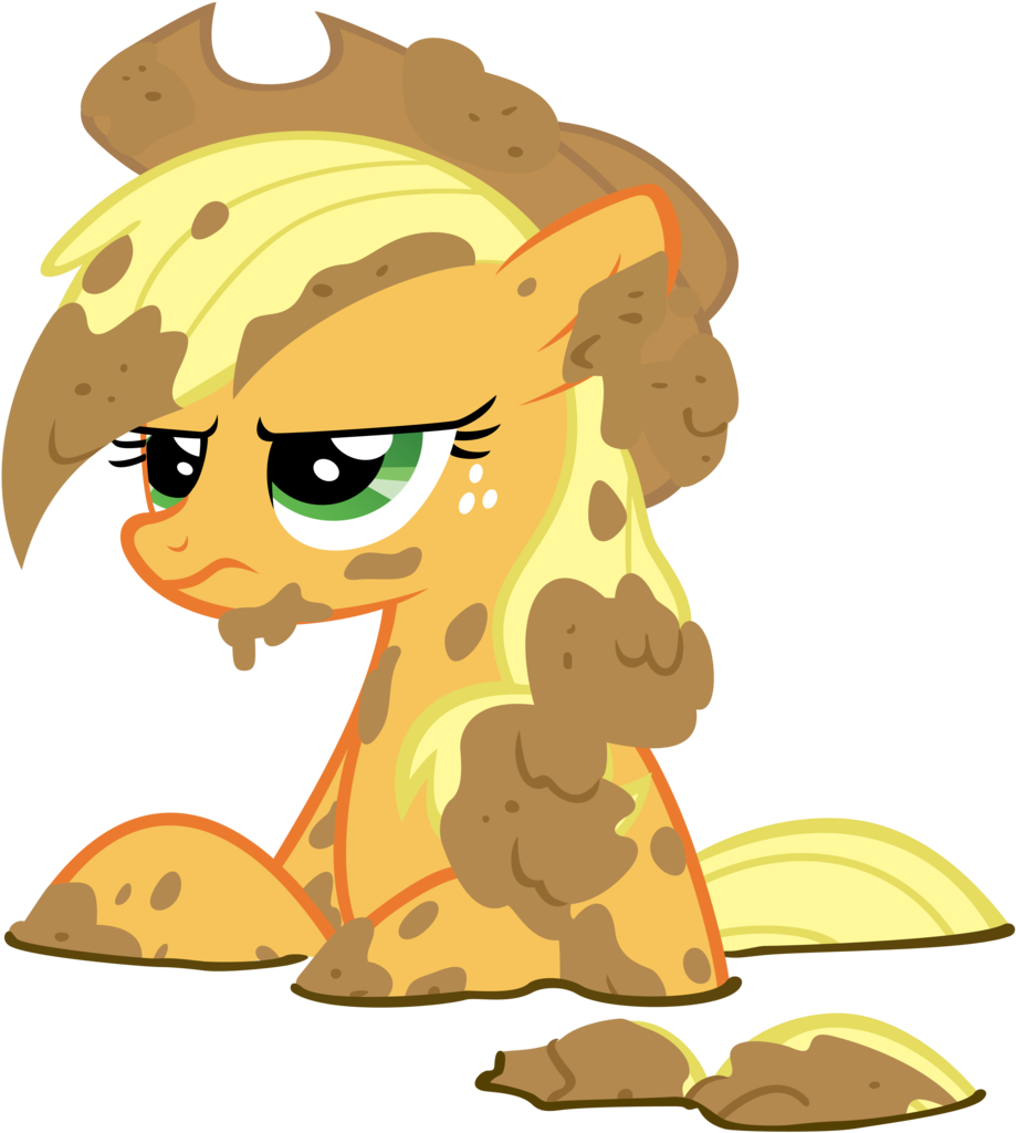Mud Png Download - Mlp Applejack Muddy (955x1024), Png Download
