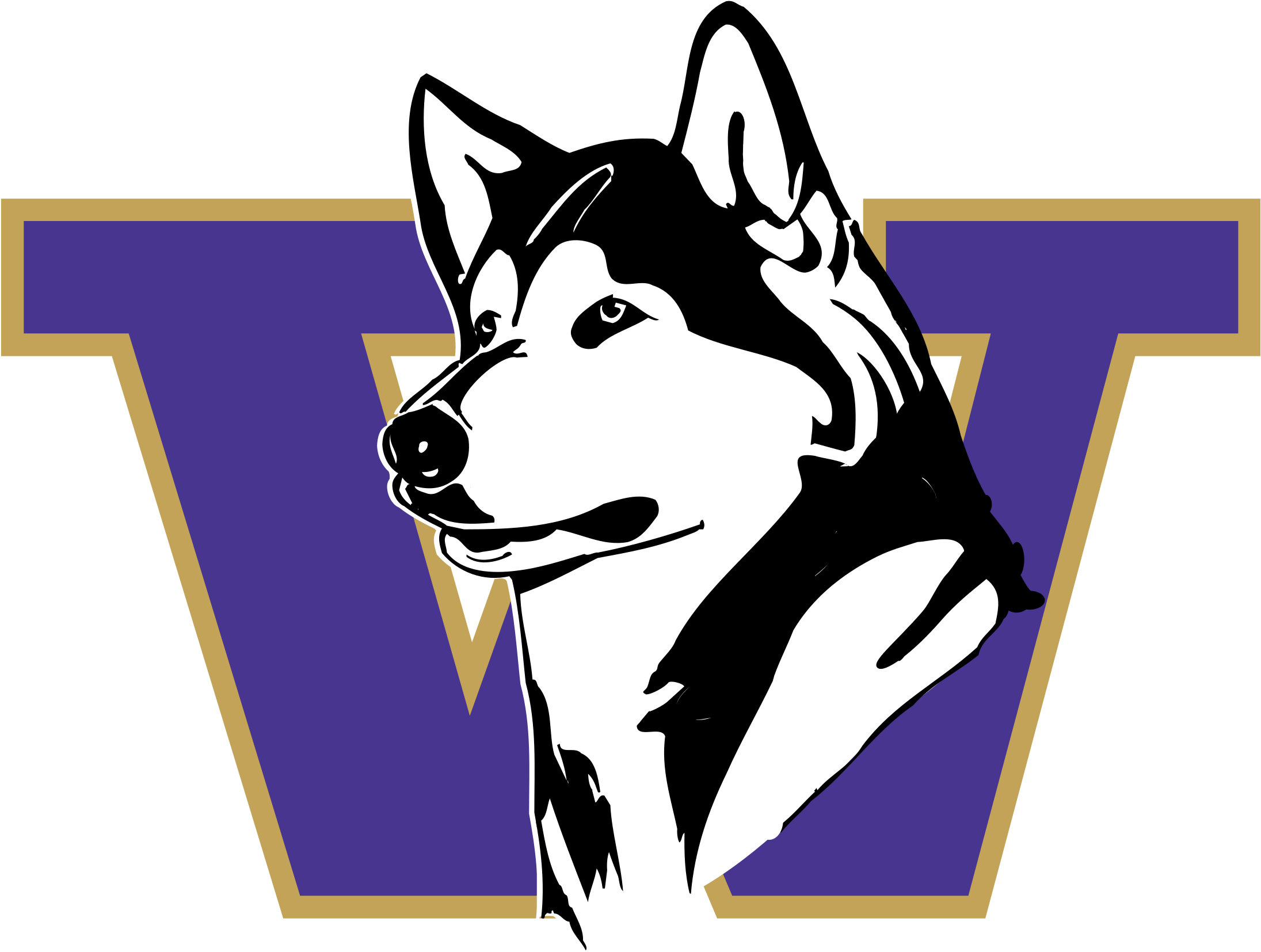 Clip Art Transparent Stock Washington Huskies Logo - Washington Huskies Logo (2400x2400), Png Download