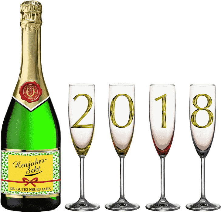 Happy New Year 2018 Png Transparent Images Logo Cool - Png Happy New Year 2018 (960x705), Png Download