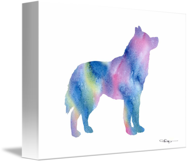 "siberian Husky" By David Rogers, Fresno // - Gallery-wrapped Canvas Art Print 10 X 8 Entitled Siberian (650x562), Png Download