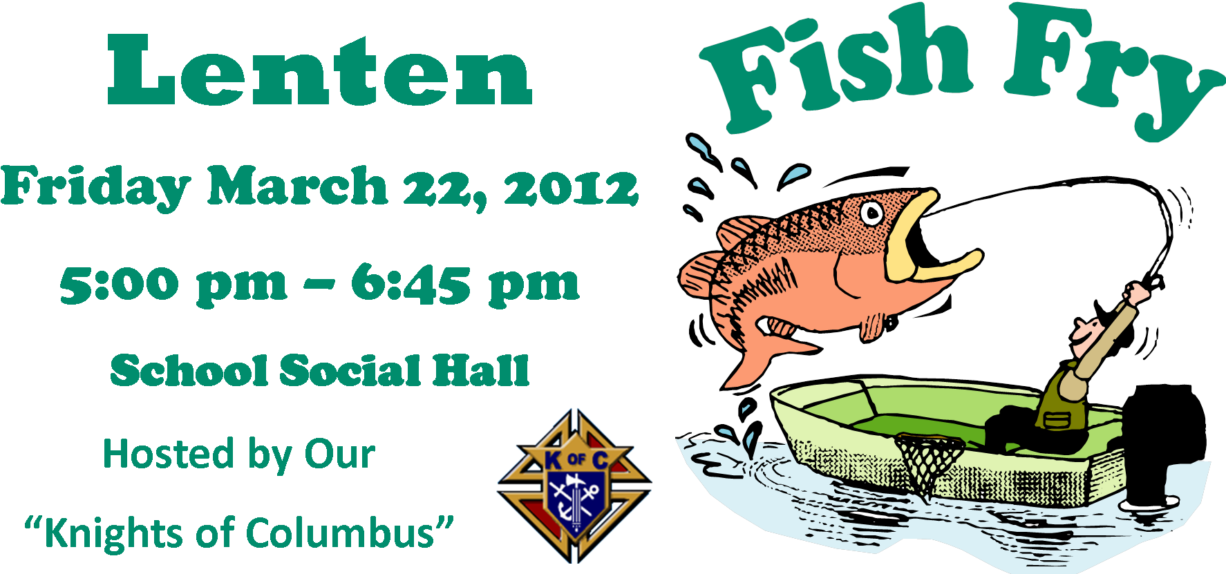 Lenten Fish Fry Banner - Irish For A Day! Tile Coaster (1800x852), Png Download