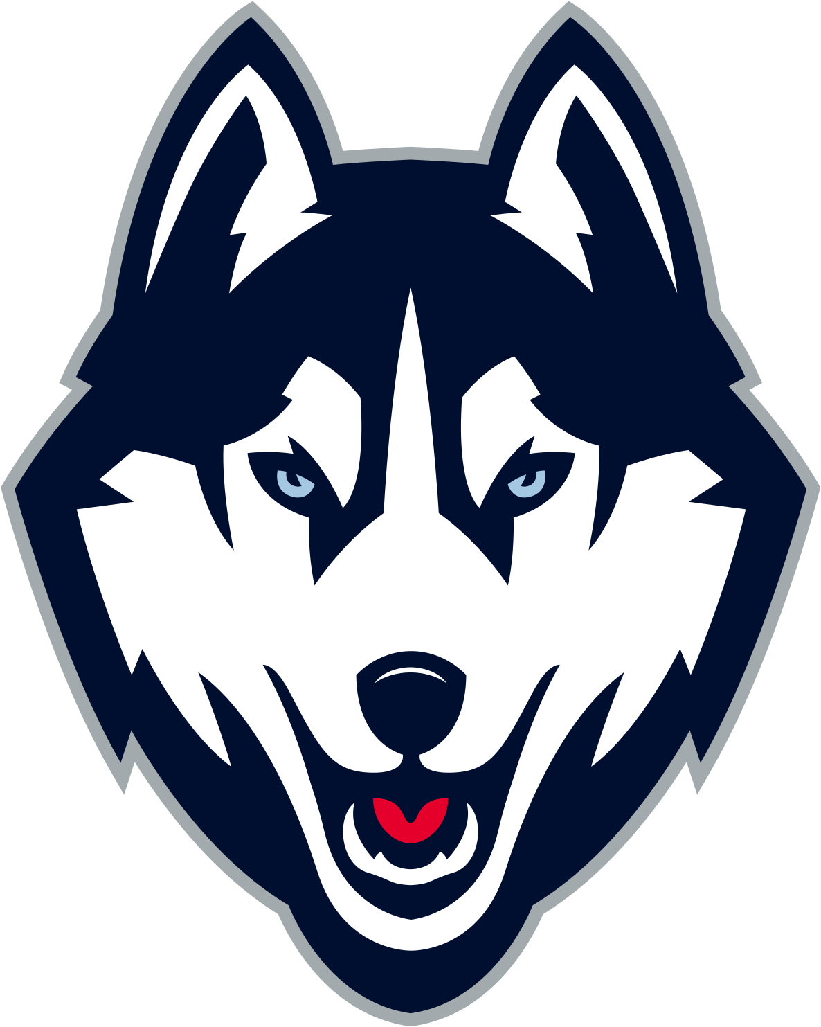 Connecticut Huskies Wikipedia Graphic Black And White - Uconn Husky Logo (1200x1496), Png Download
