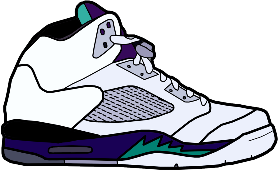 Png Royalty Free Stock At Getdrawings Com Free For - Air Jordan 5 Cartoon (979x816), Png Download