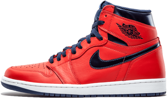 Air Jordan 1 David Letterman Release Date - Nike Air Jordan 1 Og High Retro David Letterman Crimson... (900x540), Png Download