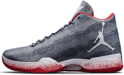 Air Jordan Xx9 Pe Grey / Navy Red - Sneakers (460x263), Png Download