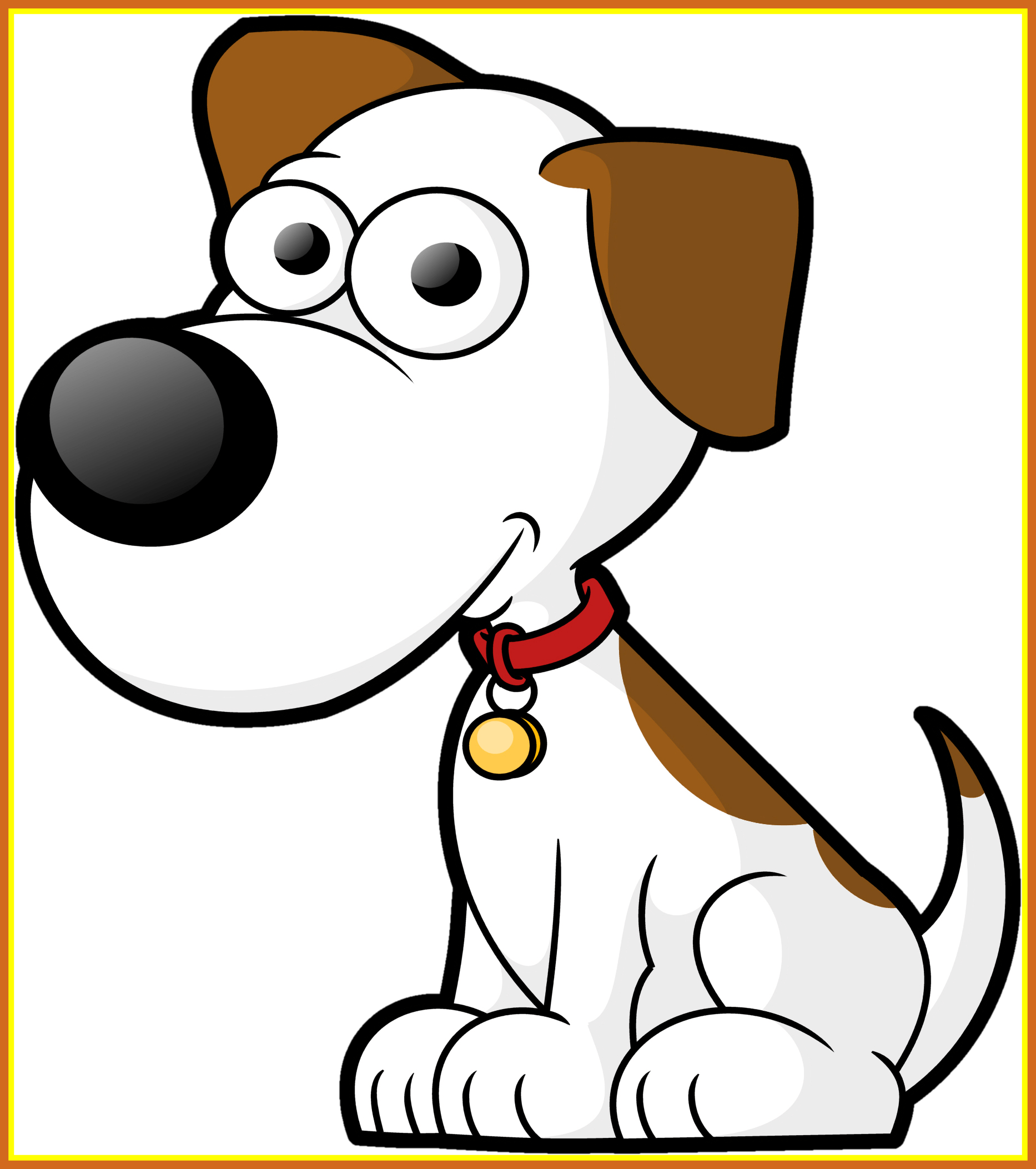 Cute Husky Clipart At Getdrawings - Dog Clipart Png (1866x2105), Png Download