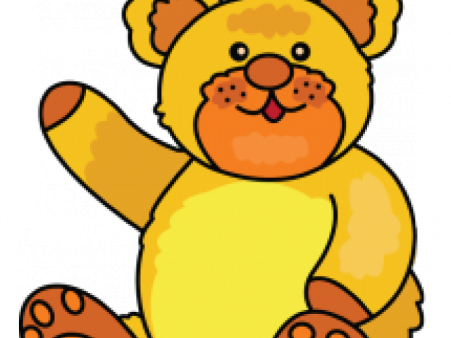 Drawn Teddy Bear Yellow (640x480), Png Download