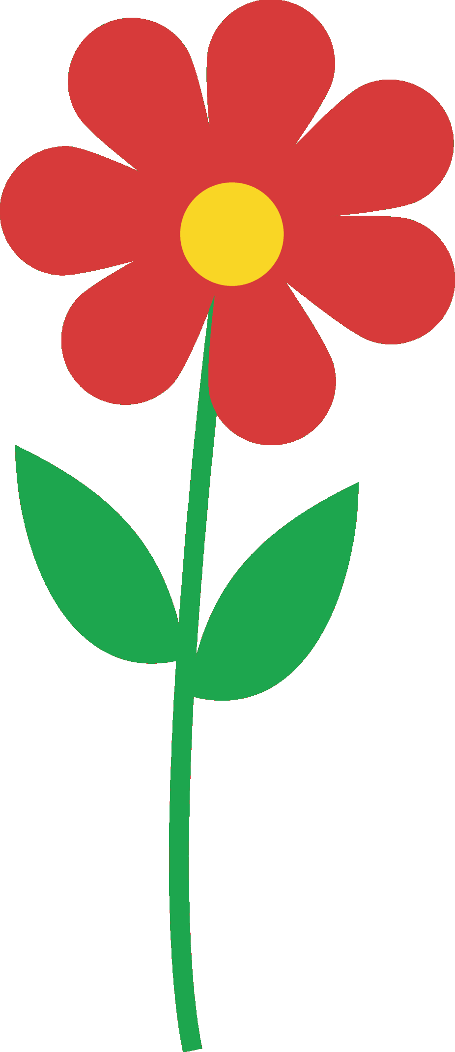 Single Flower Clipart At Getdrawings - Single Flower Clip Art (926x2141), Png Download