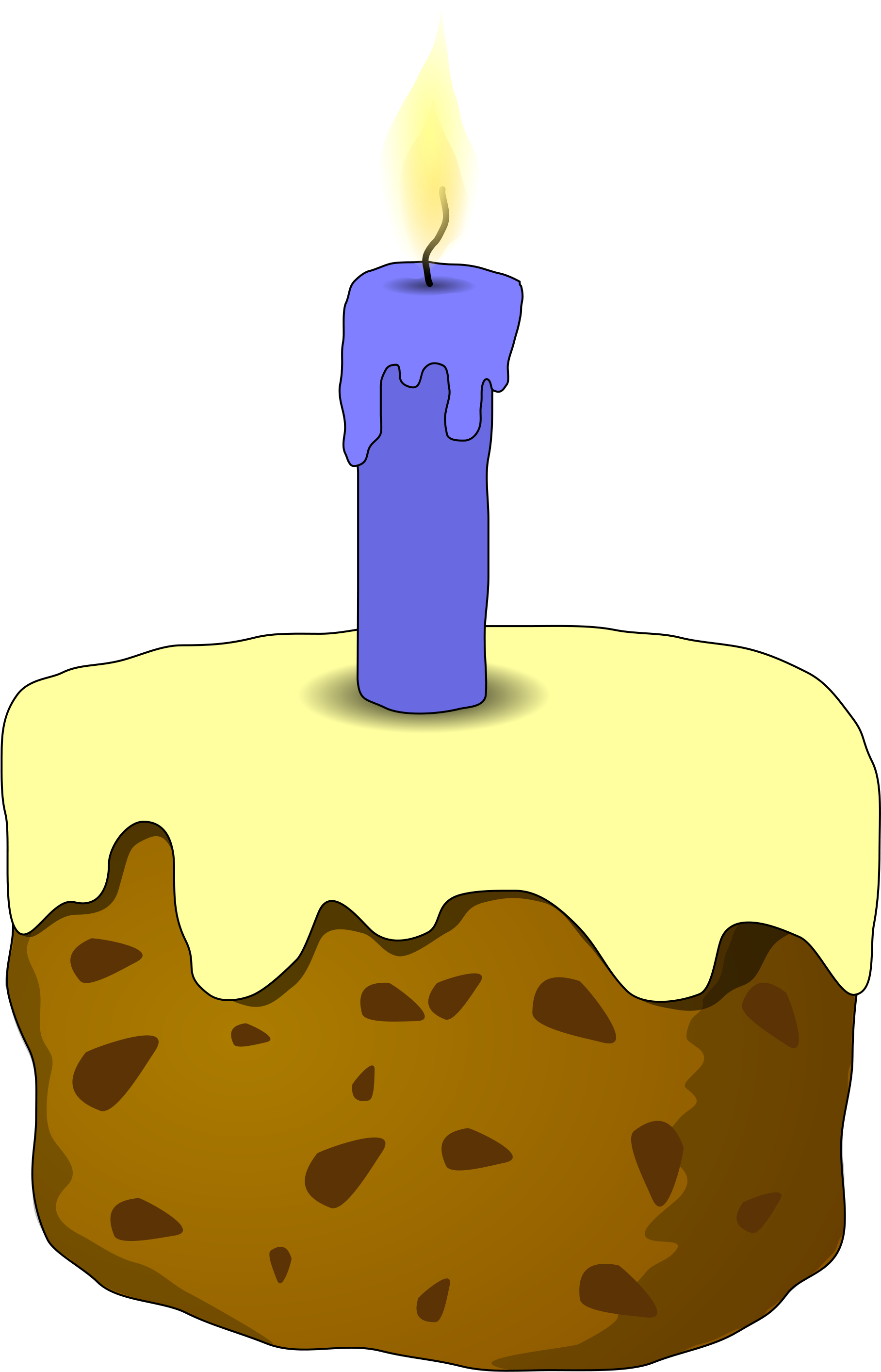 Open - Cake With Candle (2000x3019), Png Download
