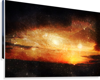 The Night Sky Canvas Print - Milky Way (429x344), Png Download