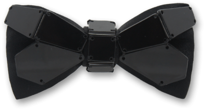Geometry Dragonfly In Black Bow Tie - Necktie (595x595), Png Download