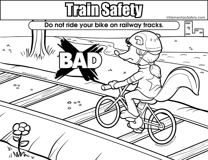 Train Tracks Drawing At Getdrawings - Train Safety Drawing (720x556), Png Download