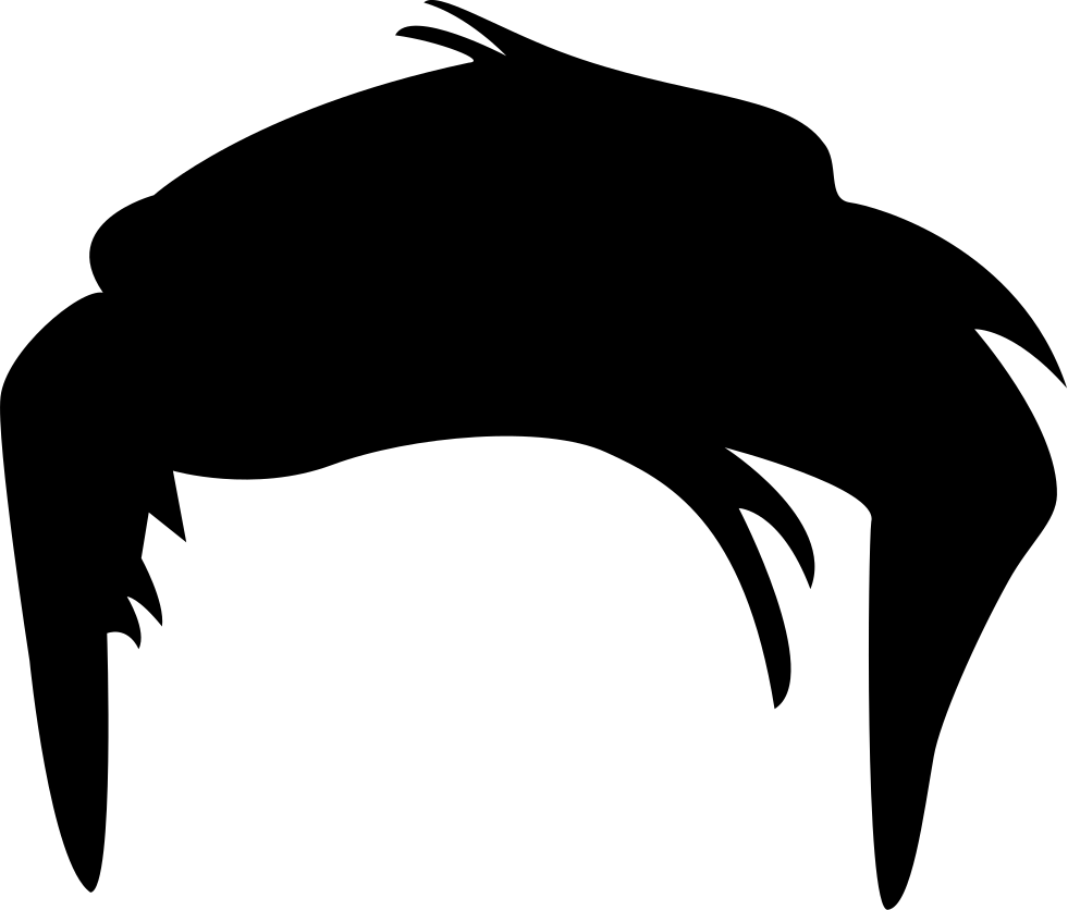 Short Male Hair Shape Comments - Male Hair Vector Png (981x836), Png Download