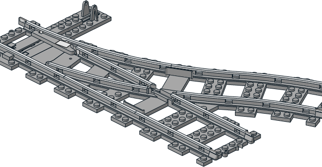 Part Image - Parts Of A Train Track (640x332), Png Download